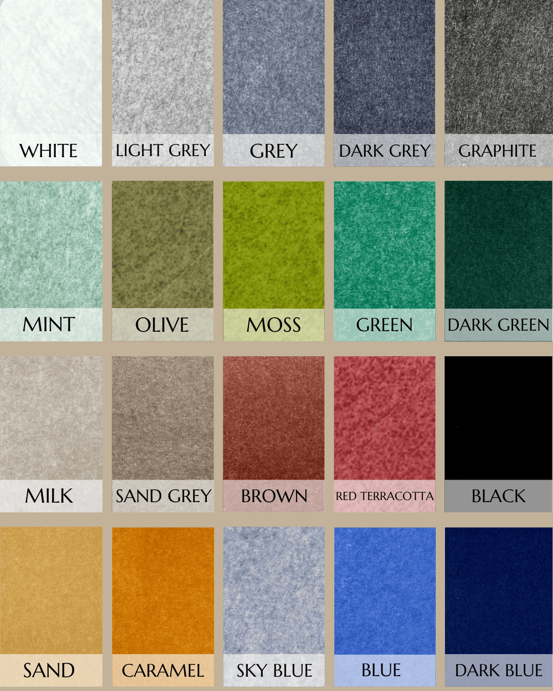 pet-felt-colours Pet Felt Panels - Image 1